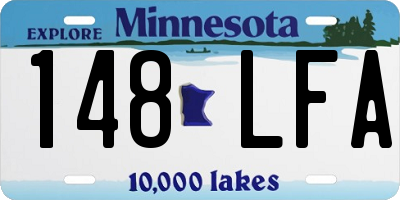 MN license plate 148LFA