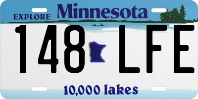 MN license plate 148LFE