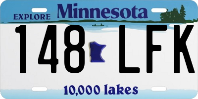 MN license plate 148LFK