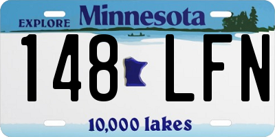 MN license plate 148LFN