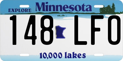 MN license plate 148LFO