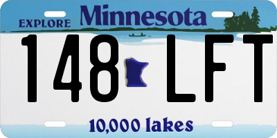 MN license plate 148LFT