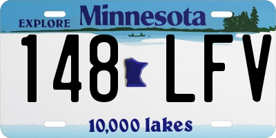 MN license plate 148LFV