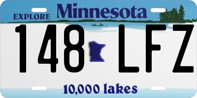MN license plate 148LFZ