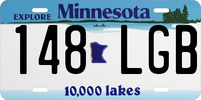 MN license plate 148LGB