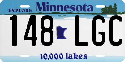 MN license plate 148LGC