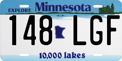 MN license plate 148LGF