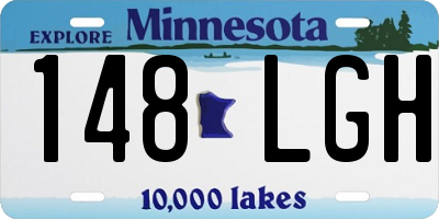 MN license plate 148LGH