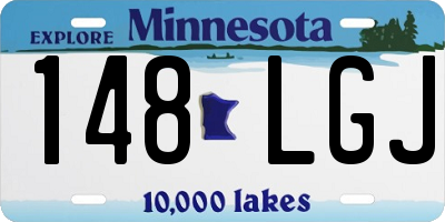 MN license plate 148LGJ