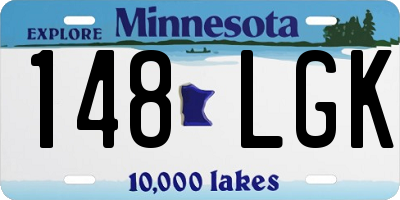 MN license plate 148LGK