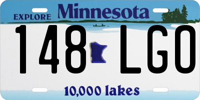 MN license plate 148LGO