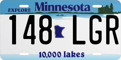 MN license plate 148LGR