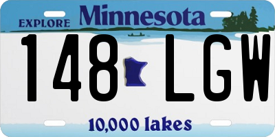 MN license plate 148LGW