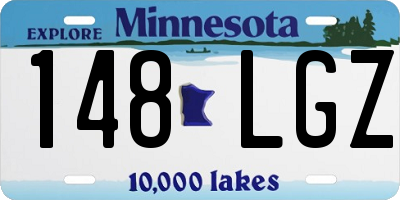 MN license plate 148LGZ