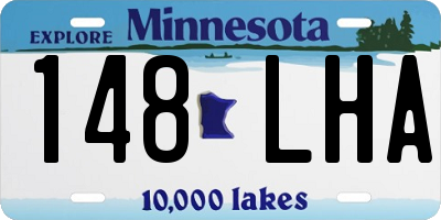 MN license plate 148LHA