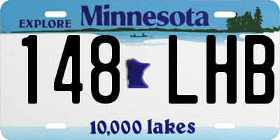 MN license plate 148LHB