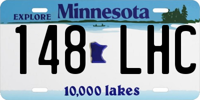 MN license plate 148LHC
