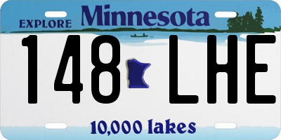 MN license plate 148LHE