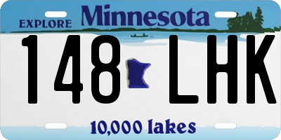 MN license plate 148LHK