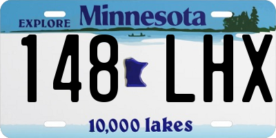 MN license plate 148LHX