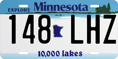 MN license plate 148LHZ