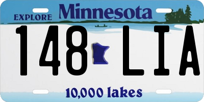 MN license plate 148LIA