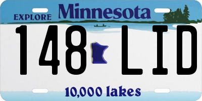 MN license plate 148LID