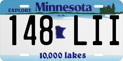 MN license plate 148LII