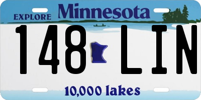MN license plate 148LIN