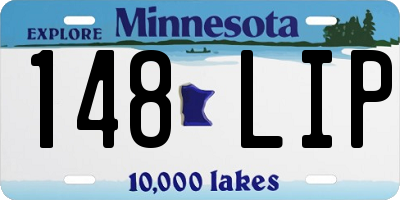 MN license plate 148LIP