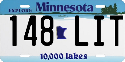 MN license plate 148LIT
