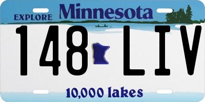 MN license plate 148LIV