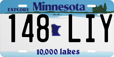MN license plate 148LIY