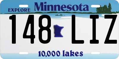 MN license plate 148LIZ