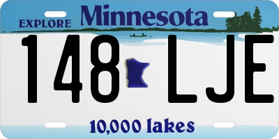 MN license plate 148LJE