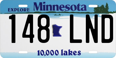 MN license plate 148LND