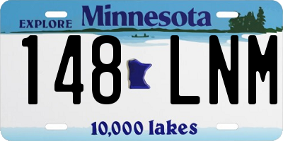 MN license plate 148LNM