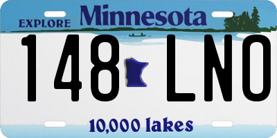 MN license plate 148LNO