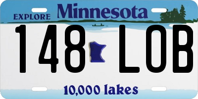 MN license plate 148LOB