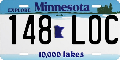 MN license plate 148LOC