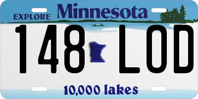 MN license plate 148LOD