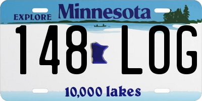 MN license plate 148LOG