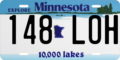 MN license plate 148LOH