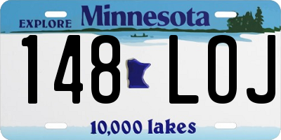 MN license plate 148LOJ