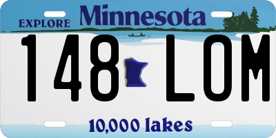MN license plate 148LOM