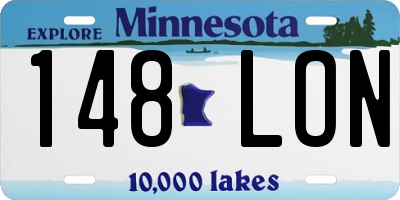 MN license plate 148LON