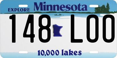 MN license plate 148LOO