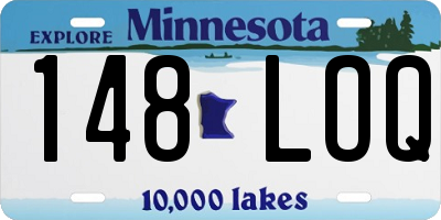 MN license plate 148LOQ