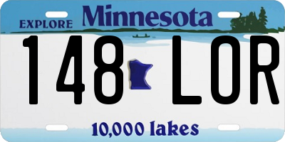 MN license plate 148LOR