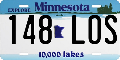 MN license plate 148LOS